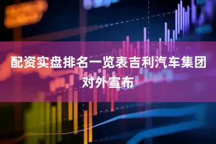 配资实盘排名一览表吉利汽车集团对外宣布